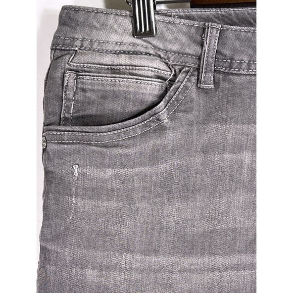 Democracy Jeans Womens 10‎ Gray Sequined Embellished Cuffs Stretch Fits32x25.25 - Picture 15 of 16